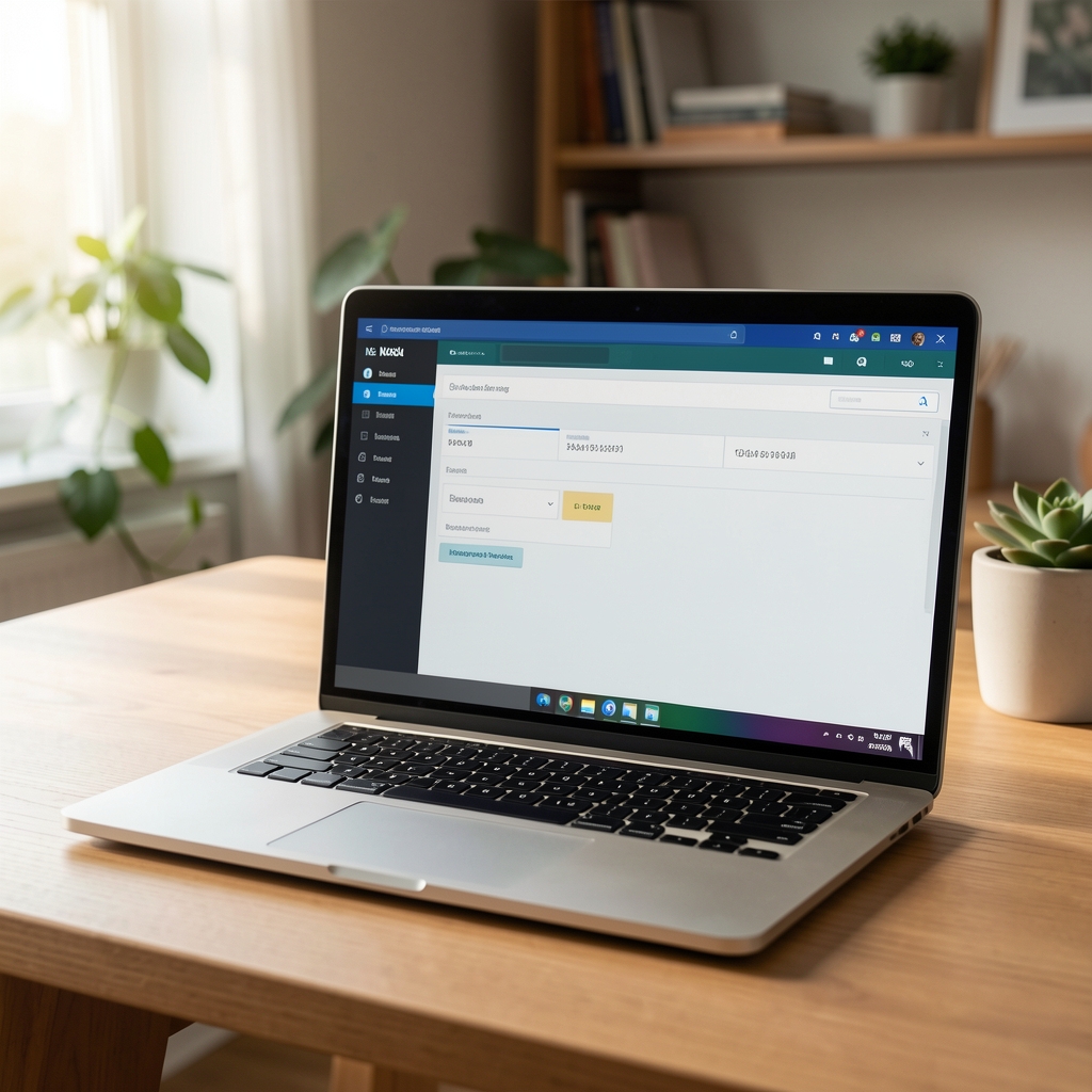 Postavljanje Synology NAS servera u kućnom okruženju, prikaz interfejsa za upravljanje podacima na laptopu