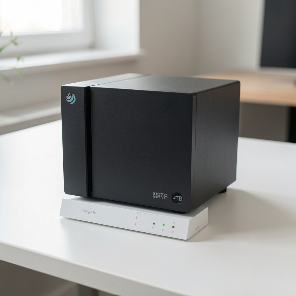 Seagate IronWolf 4TB NAS HDD унутрашњи диск са зеленим налепницама за NAS и RAID системе на белој позадини